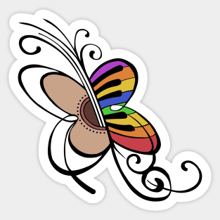 Music Butterfly Sticker